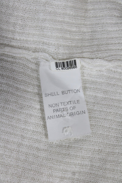 Nili Lotan Womens White Ribbed Henley Tank Sleeveless Size XS