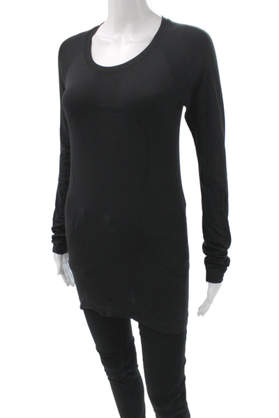 Lululemon Women Black Scoop Neck Long Sleeve Pullover Size 8