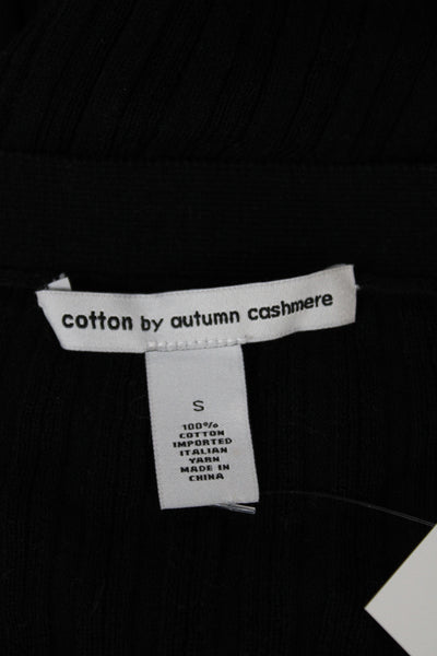 Cotton By Autumn Cashmere Women Pullover V-Neck Black Size S