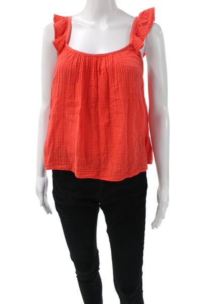 Xirena Womens Red Textured Scoop Neck Camisole Sleeveless Size XS