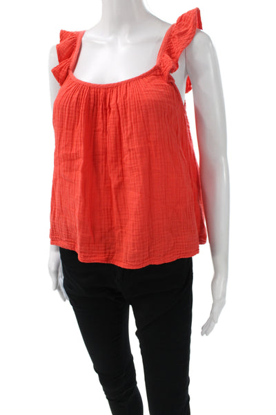 Xirena Womens Red Textured Scoop Neck Camisole Sleeveless Size XS