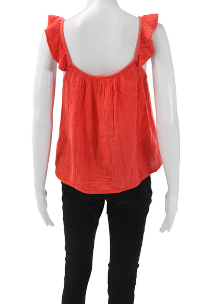 Xirena Womens Red Textured Scoop Neck Camisole Sleeveless Size XS