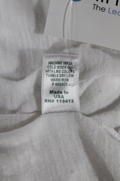 Monrow Womens Basic Sleeveless Scoop Neck Tank White Size S