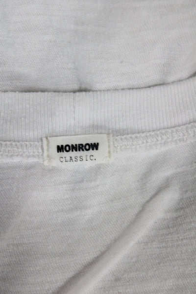 Monrow Womens Basic Sleeveless Scoop Neck Tank White Size S