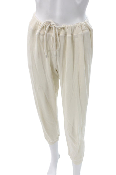 The Great Women Jogger Ivory Drawstring Cotton Blend Casual Fall Size 1