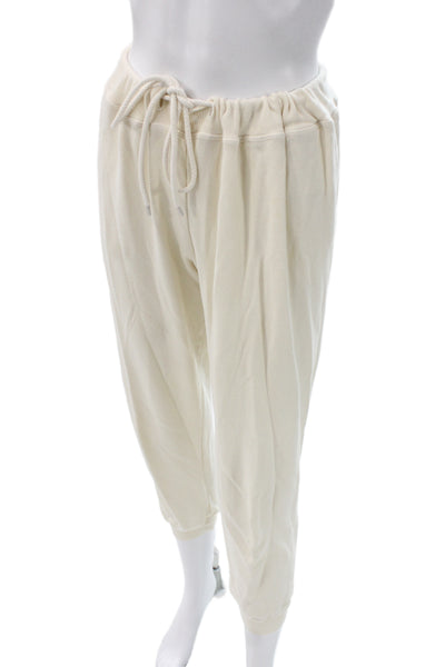 The Great Women Jogger Ivory Drawstring Cotton Blend Casual Fall Size 1