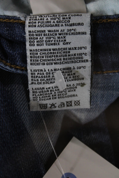 R13 Women Skinny Jeans Blue Mid Rise Inseam 27 Size 24