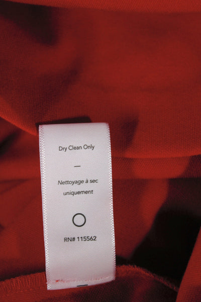 Likely Womens Sheath Cocktail Dress Red One Shoulder Short Size 6