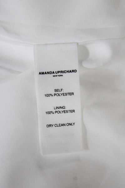 Amanda Uprichard Womens Strapless Mini Dress White Zip Sleeveless Size M