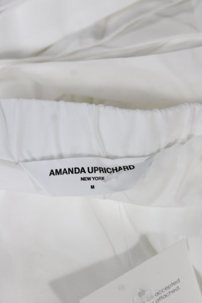 Amanda Uprichard Womens Strapless Mini Dress White Zip Sleeveless Size M