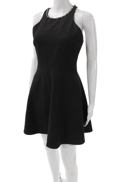 Elizabeth and James Women Fit & Flare Sleeveless Black Cocktail Dress Size 6