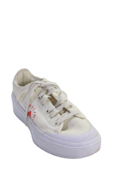 Stella McCartney Women's Lace-Up Platform Low Top Sneakers White Size 8