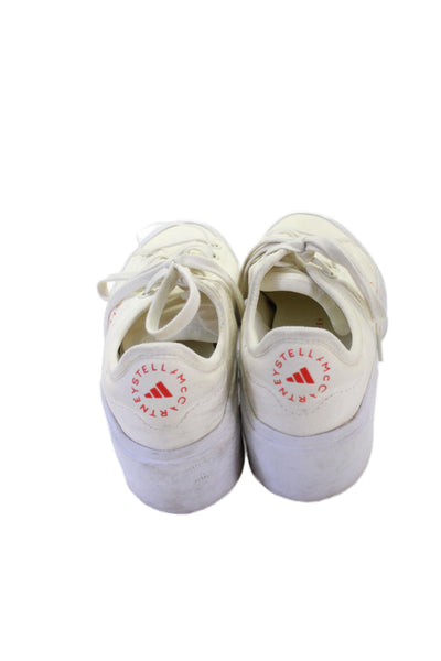 Stella McCartney Women's Lace-Up Platform Low Top Sneakers White Size 8
