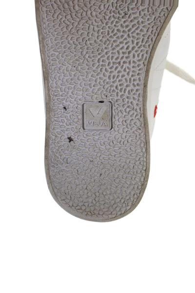 Veja Women's Leather Lace-Up Fruit Print Low-Top Sneakers White Size 6