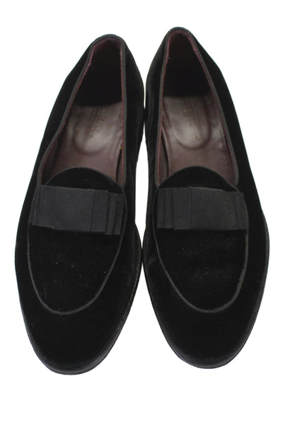 Suit Supply Men's Suede Bow Slip-On Loafers Shoes Black Size 41