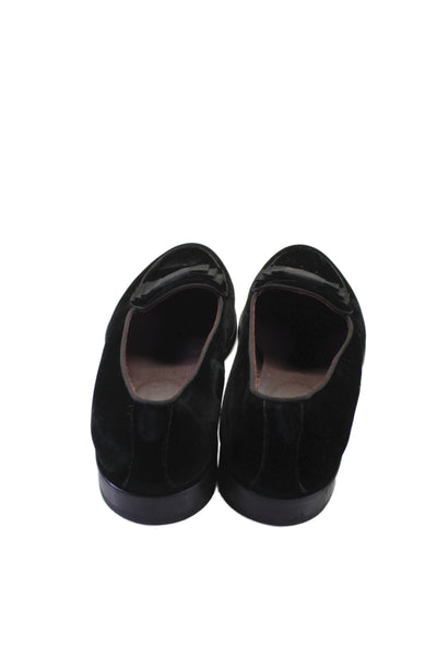 Suit Supply Men's Suede Bow Slip-On Loafers Shoes Black Size 41