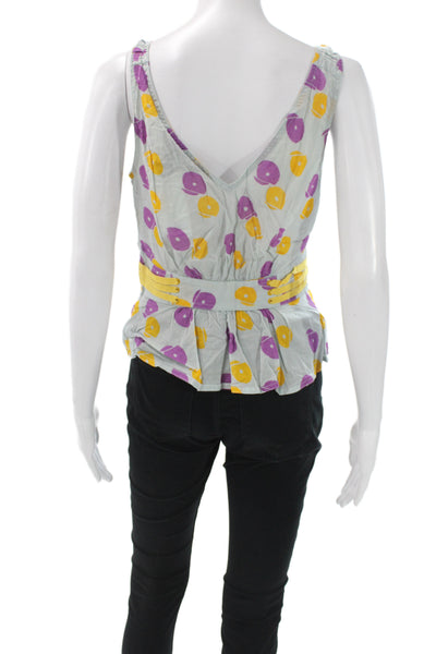 Marc Jacobs Womens Gray Floral Polka Dot V-Neck Camisole Size 4
