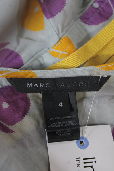 Marc Jacobs Womens Gray Floral Polka Dot V-Neck Camisole Size 4