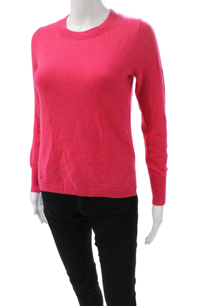 J Crew Women Pullover Cashmere Crew Neck Pink Sweater Size S