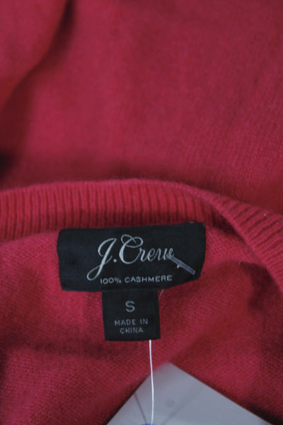 J Crew Women Pullover Cashmere Crew Neck Pink Sweater Size S