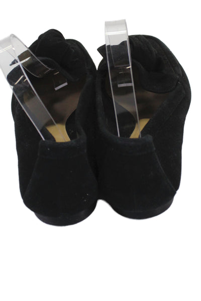 Alexandre Birman Womens Suede Knot Detail Loafers Shoes Black Size 12