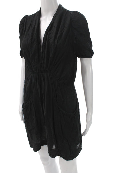 Isabel Marant Womens Black V Neck Mini Dress Size 0
