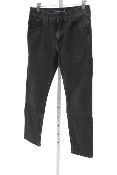 Everlane Mens Straight Jeans Black High Rise Button Cotton Size 31