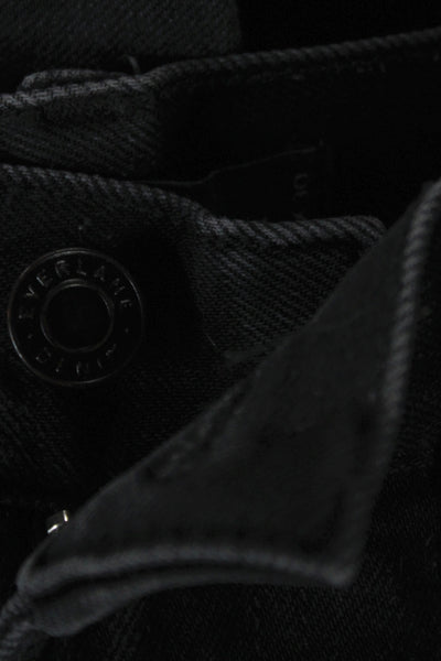 Everlane Mens Straight Jeans Black High Rise Button Cotton Size 31