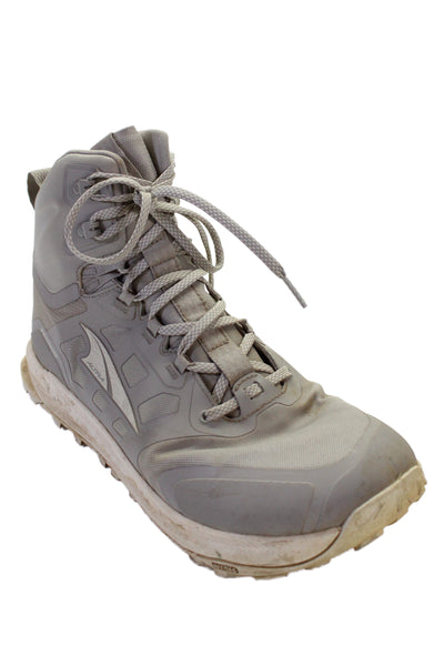Altra Mens Round Toe Lace Up Hiking Boots Gray Size 10