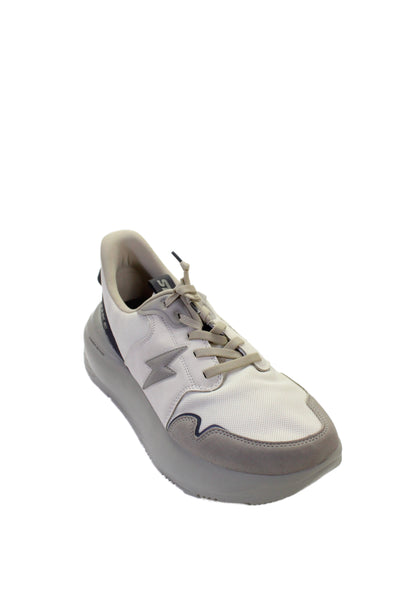 Stoke Mens Suede Low Top Powerstack Sneakers Olive Size 12