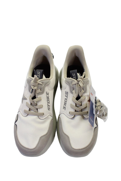 Stoke Mens Suede Low Top Powerstack Sneakers Olive Size 12