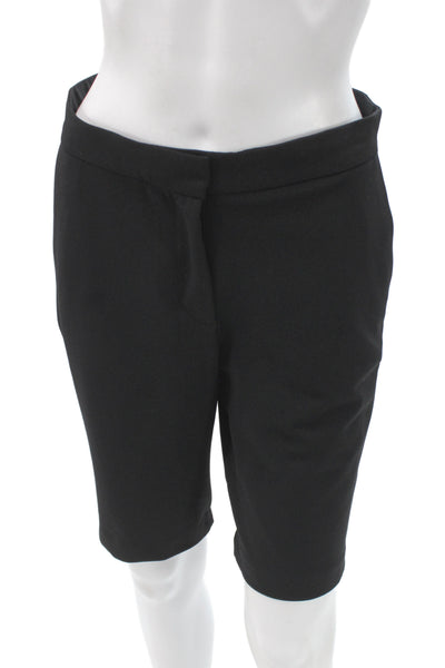 Zara Women Bermuda Shorts Black Button Solid Spring Size S