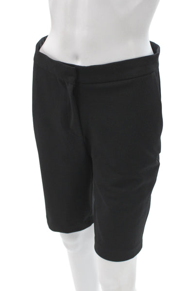 Zara Women Bermuda Shorts Black Button Solid Spring Size S