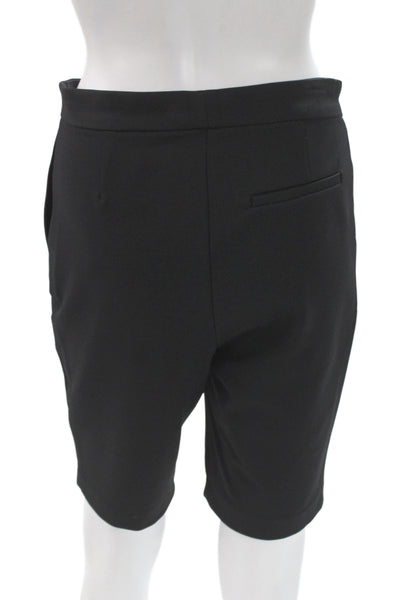 Zara Women Bermuda Shorts Black Button Solid Spring Size S