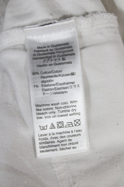 J Crew Womens Straight White High Rise Cotton Jeans Size 26