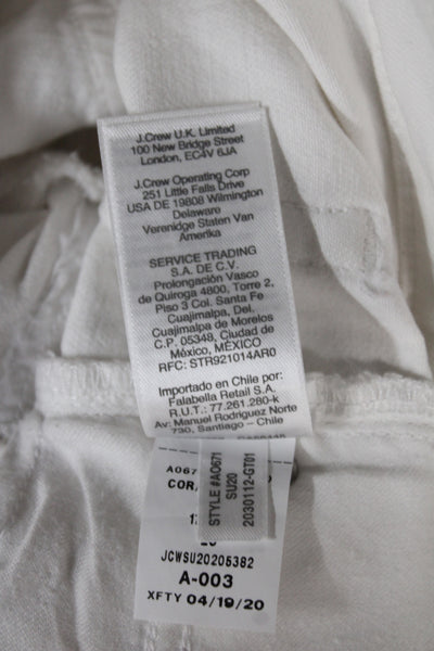 J Crew Womens Straight White High Rise Cotton Jeans Size 26