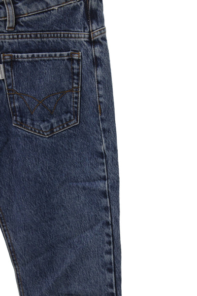 Filles A Papa Women Straight Blue High Rise Cotton Jeans Size 26