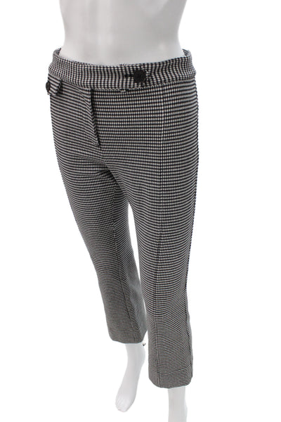 Derek Lam 10 Crosby Women Black Ankle Check Pants Size 2