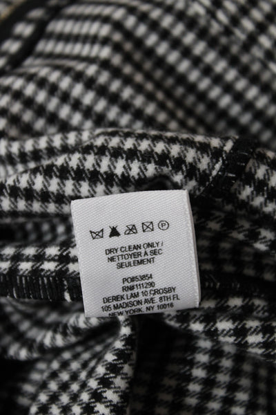 Derek Lam 10 Crosby Women Black Ankle Check Pants Size 2