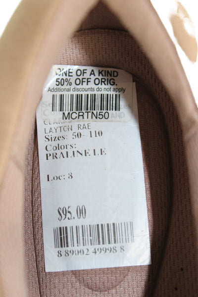 Clarks Womens Leather Zip Up Fashion Sneaker Brown Size 10