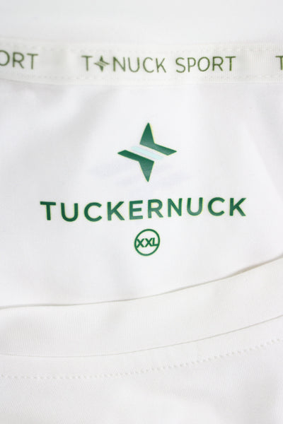 Tuckernuck Womens Basic T-Shirt White Crew Neck Short Sleeve Size 2XL