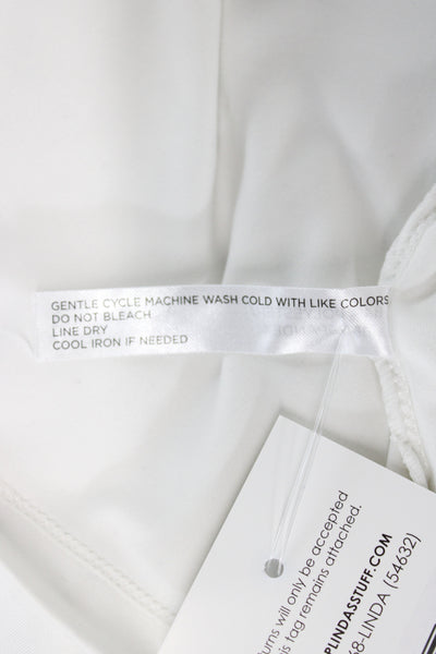 Tuckernuck Womens Basic T-Shirt White Crew Neck Short Sleeve Size 2XL