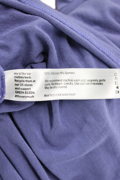 Eileen Fisher Womens Jersey Turtleneck T-Shirt Long Sleeve Purple Size XL