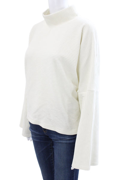 Madewell Womens White Mock Neck Pullover Sweater Long Sleeve Size XL