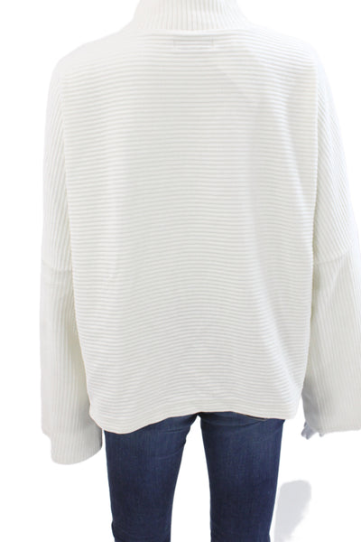 Madewell Womens White Mock Neck Pullover Sweater Long Sleeve Size XL