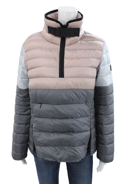 Fire + Ice Womens Puffer Jacket Pink Zip Polyamide Ski Winter Size 4