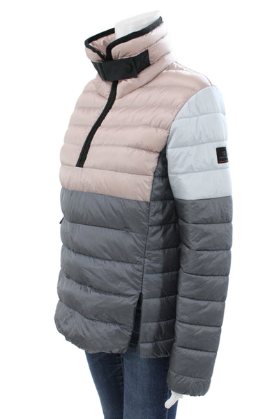 Fire + Ice Womens Puffer Jacket Pink Zip Polyamide Ski Winter Size 4