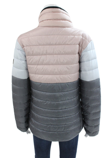 Fire + Ice Womens Puffer Jacket Pink Zip Polyamide Ski Winter Size 4