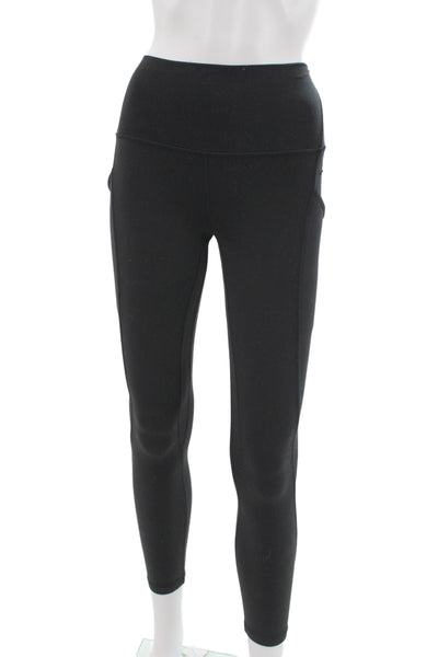 Lululemon Womens Black Ankle Leggings Nylon Athleisure Size 4