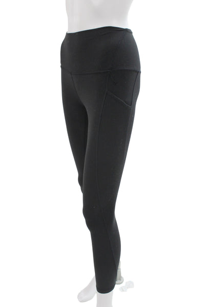 Lululemon Womens Black Ankle Leggings Nylon Athleisure Size 4